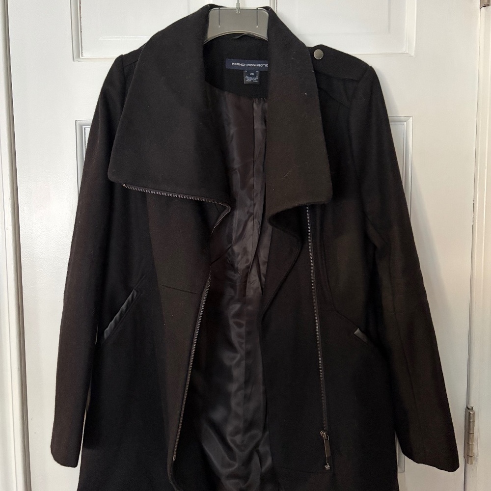 French Connection Black Coat XS